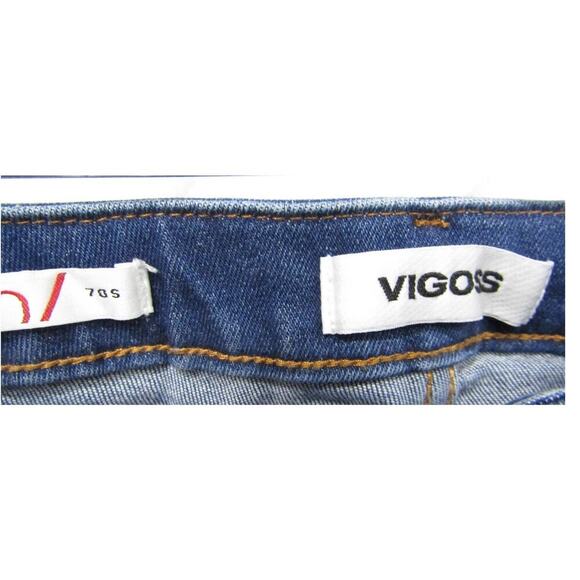 Vigoss Bootcut Raw Hem Jeans 26 – Y2K Medium Wash Distressed Denim - Picture 4 of 4